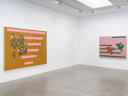Jonathan Lasker, Double play, exhibition view. Courtesy of Galerie Thomas Schulte