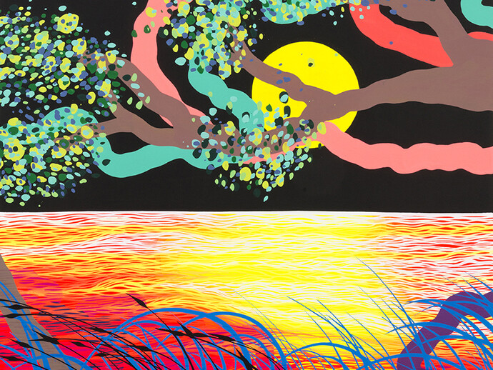 Sam Friedman, detail of Untitled (16), 2014, Acrylic on canvas, 48 x 48 inches, 121.9 x 121.9 cm