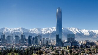 Santiago de Chile at sunset