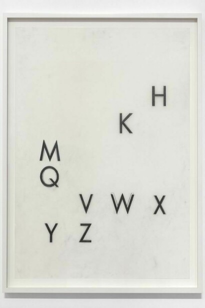 VitraFutura/Futura and Luis Barragán Alphabet Diptych. Pencil on mylar, 2013, Dividing wall after Luis Barragán.