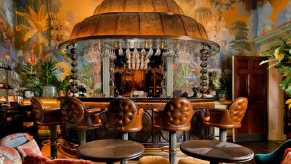 Bar en el Annabel’s private members’ club, Londres, Reino Unido