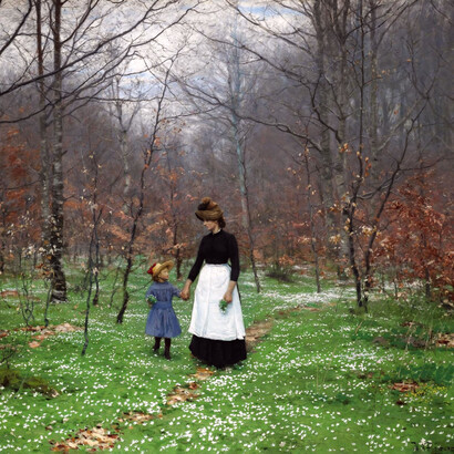 H.A. Brendekilde, Il primo anemone (1889)