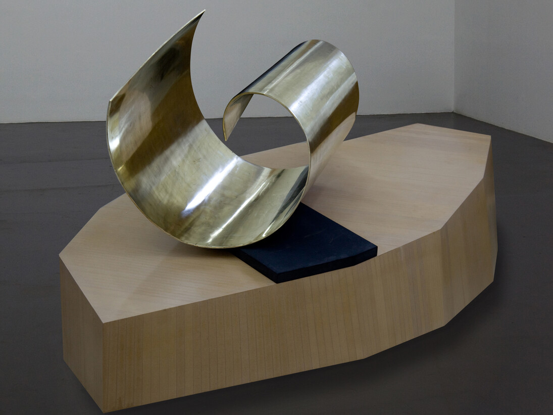 Wang Jianwei, Time Temple 3, 2014 (detail), Wood, brass, and rubber. Two parts: one part wood, brass, and rubber, dimensions variable. Solomon R. Guggenheim Museum, New York,  Acquisition in process, The Robert H. N. Ho Family Foundation Collection. Photo: Xu Boxin, courtesy the artist, Wang Jianwei © 2014 Wang Jianwei, used by permission.