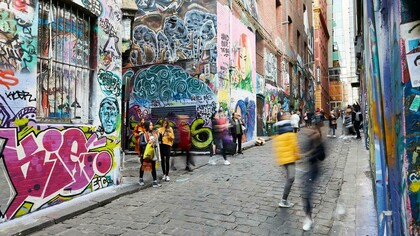 Melbourne's street art graffiti in Australia