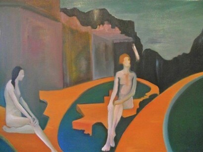 Catherine Manchester, Model Habitat 2, Oil on Canvas, 30" x 22"