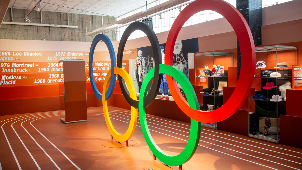 Olympic stories, exhibition view. Courtesy of New Building of the National Museum