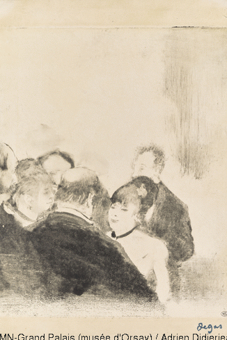 Edgar Degas
Le giovani Cardinal mentre parlano con i loro ammiratori
© RMN-Grand Palais (musée d'Orsay) / Adrien Didierjean