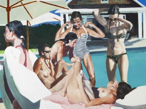 Eric Fischl. Pretzel, 2017, oil on linen
80 x 98 in. (203.2 x 248.9 cm.) © Eric Fischl. Courtesy of Skarstedt