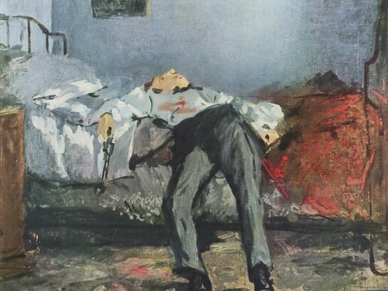 Édouard Manet (1832-1883) «El suicida» [El hombre suicidado]. Hacia 1877, óleo sobre lienzo. Colección de la Fundación E.G. Bührle, Zúrich, Suiza
