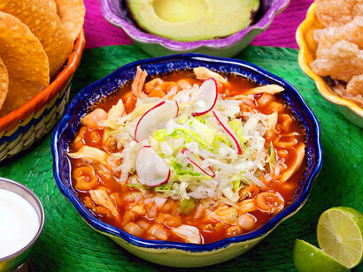 Pozole rojo del occidente de México
