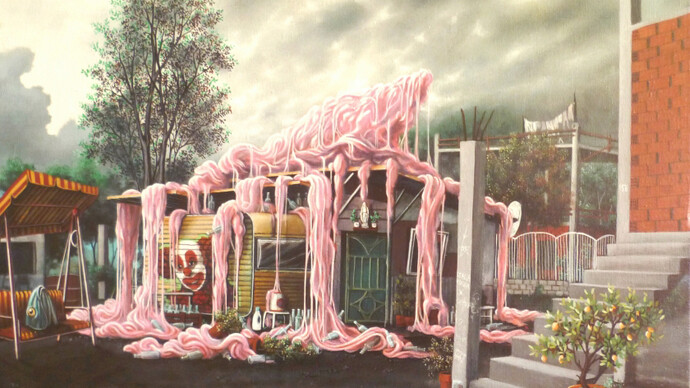 Nicola Caredda, Senza Titolo,40 x 50 cm, 2014, acrilico su tela