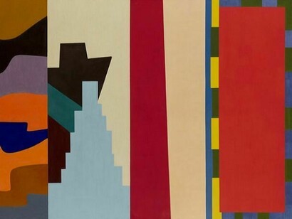 Upside Down – New York, 1974, oil on canvas, 51 1/8 x 76 ¾ inches (130 x 195 cm), Courtesy Tibor de Nagy Gallery, New York.