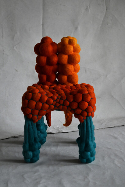 Liam Lee fuses comfort and pop art culture through sculptural furniture made from felted wool