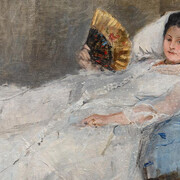 Berthe Morisot, Woman with a Fan. Portrait of Madame Marie Hubbard
