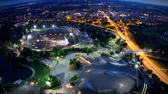 Vista do Parque Olímpico de Munique