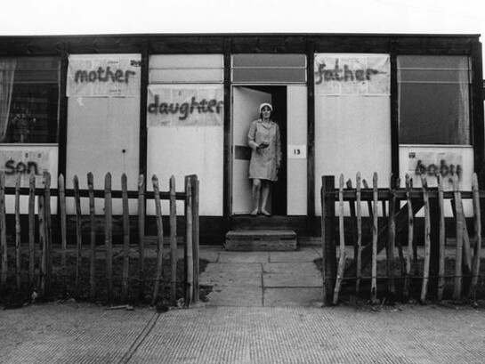 Bobby Baker’s Edible Family in a Mobile Home at her prefab Acme house in Conder Street, E1. Andrew Whittuck (1976)