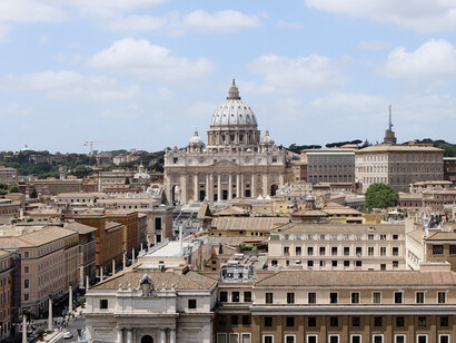 Vista de Ciudad del Vaticano con la Basílica de san Pedro