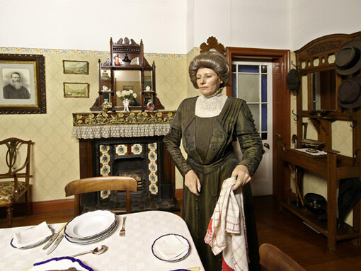 Historical street scene, exhibition view. Courtesy of National Museum Bloemfontein