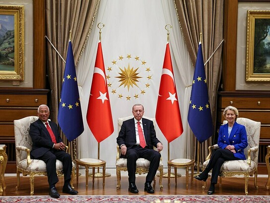 António Costa, Recep Tayyip Erdoğan et Ursula von der Leyen – Sommet de l’OTAN 2026 à Ankara, en Turquie