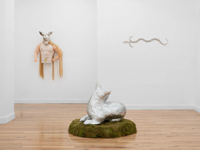 Josh Rabineau, Tender split, exhibition view. Courtesy of Fragment Gallery