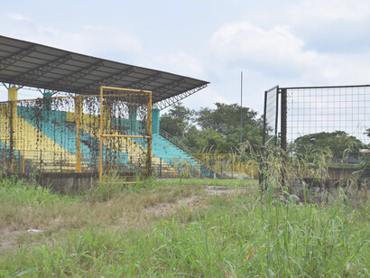 Cancha de futbol soccer amateur abandonada, México