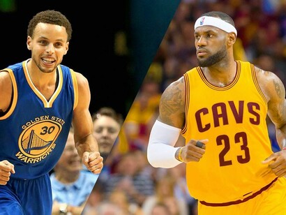 Steven Curry (Golden State) y LeBron James (Cleveland)