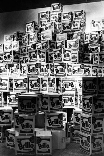 Brillo Boxes in the Andy Warhol exhibition at Moderna Museet in Stockholm, 1968. Photo: Nils-Göran Hökby