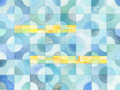 Study in blue, watercolour, 16 × 12 cm, Mark Weighton, 2022