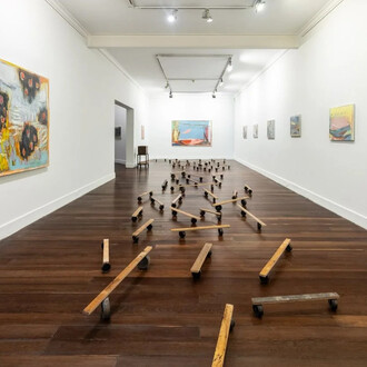 Luis Roldán, Plots, vista de exhibición. Cortesía de la Galería Casas Riegner