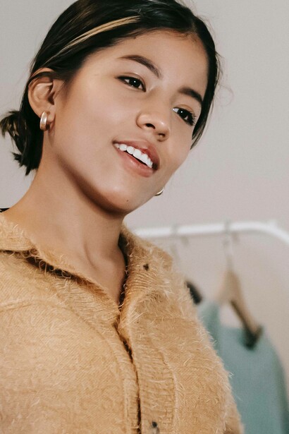 Woman smiling into the camera