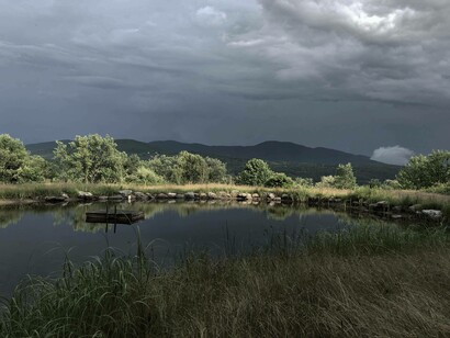 A tranquil pond is found in Stowe, Vermont. Photo by Jamie Edwards