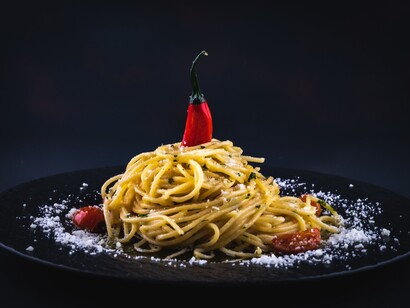 Macarrão com pimenta chilli