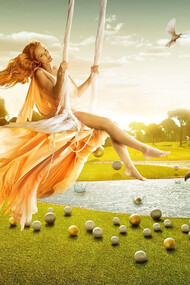 Woman on a swing