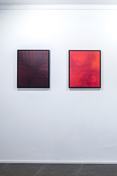 Markus Keibel, Patriarchy fades, the future rises, exhibition view. Courtesy of Luisa Catucci Gallery