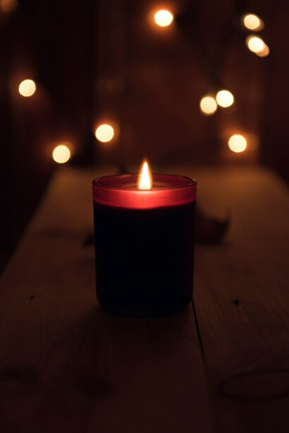 Flames standing tall in the dark