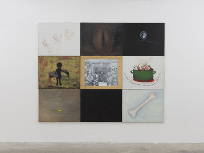 Nedko Solakov - Paintings from Long Ago exhibition view Galleria Continua, Les Moulins, 2018. Photo Oak Taylor-Smith