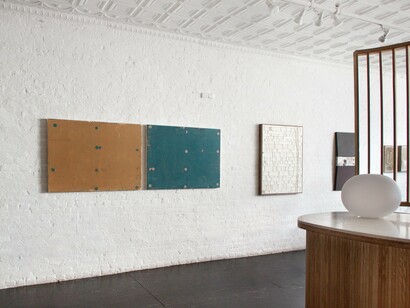 Exhibition View, Laura Naples, Clay Mahn, and Nicole Anastas, Cartouche, 2024. Courtesy of Uprise Art