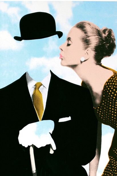 Joe Webb, Kissing Magritte- Small-, Silkscreen on paper, 46 x 55 cm