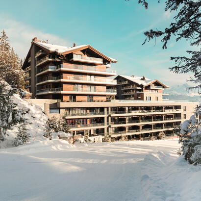 Six Senses Crans-Montana sits just above the main gondola in Crans, close to the boutiques, yet facing the forest and slopes