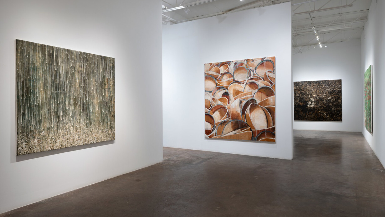 Paul Manes, Into the weeds, exhibition view. Courtesy of Cris Worley Fine Arts