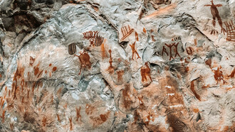 Ejemplo de pintura rupestre en cuevas