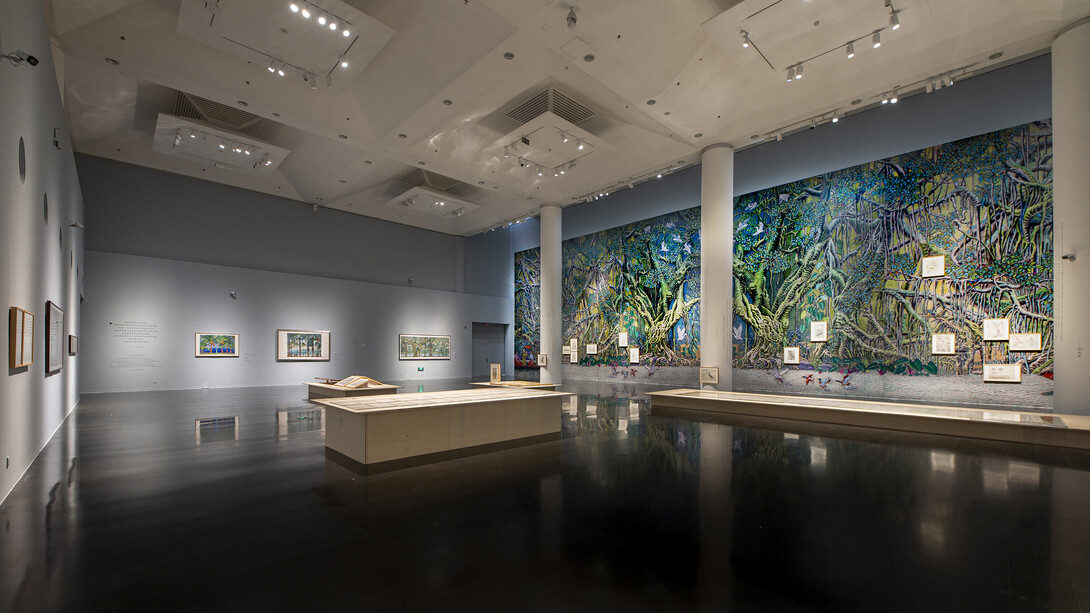 Various artists, Attuning to life-ode to the forest. Zhu Danian's nature poetry, exhibition view. Courtesy of Tsinghua University Art Museum