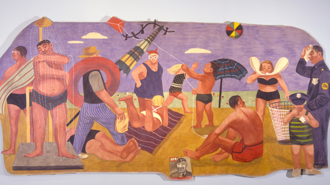 Gertrude Goodrich, Scenes of American life (beach), 1941-1947. Courtesy of SAAM