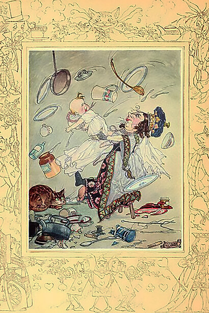 Illustration from the book "Songs from Alice in wonderland and Through the looking-glass" by Charles James Folkard