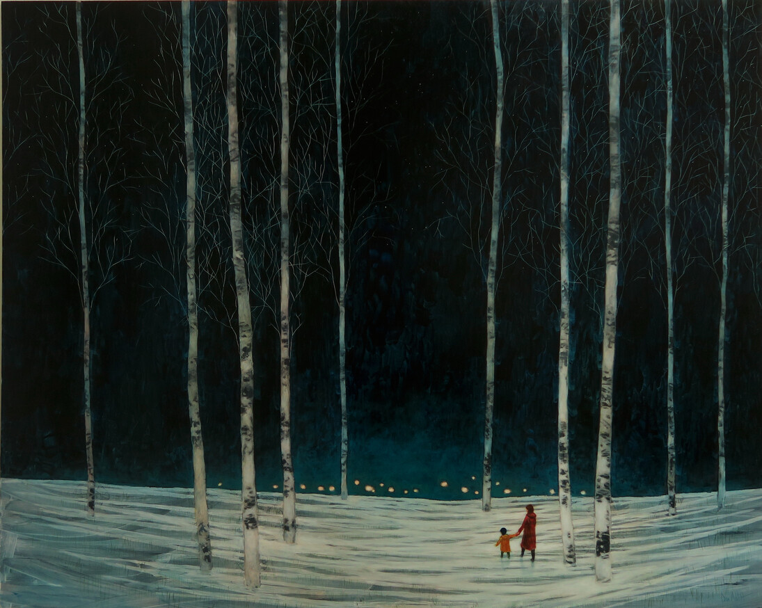 Daniel Ablitt, 'Leading the way home', oil on board £3000, 80x100cm