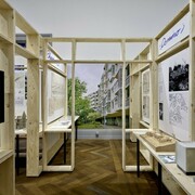 Wohnen fürs wohnen: schweizer wohnbaugenossenschaften als labor des zusammenlebens, ausstellungsansicht. Mit freundlicher genehmigung des S AM Swiss Architecture Museum