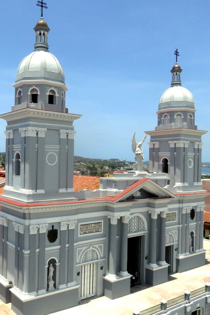 Vista aérea de la Catedral de Santiago de Cuba