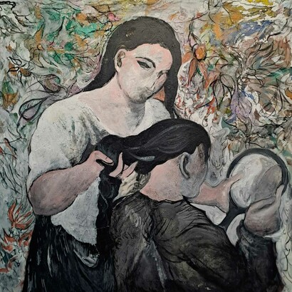 Oussama Diab, La coiffure – After Picasso (detail), 2026. Courtesy of Artbooth Gallery