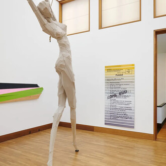 Georg Herold, Basta times, exhibition view. Courtesy of Galerie Gisela Clement