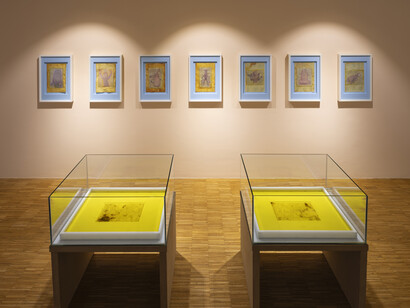 Oscar Giaconia, Mockupaint, vista della mostra. Per gentile concessione del LabOratorio degli Angeli